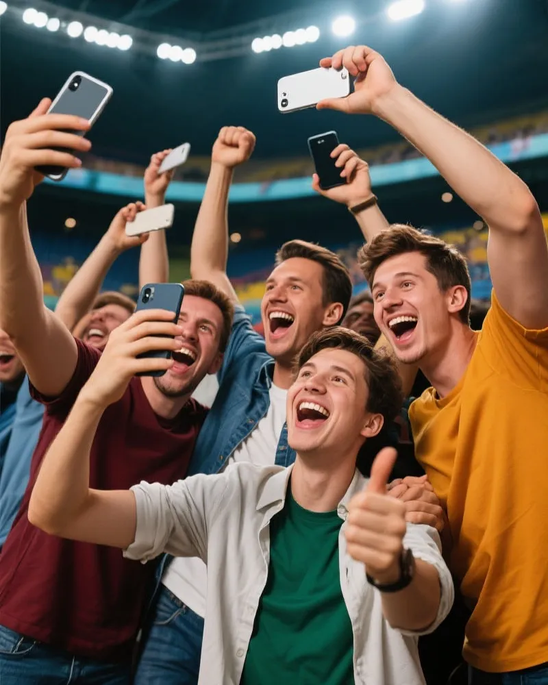 体育迷庆祝胜利